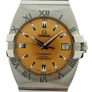 Men's 35mm Omega Constellation Co-Axial Watch Copper Dial- 1501.10! Box+ Papers!